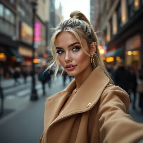 Blonde Model Fashion New York City