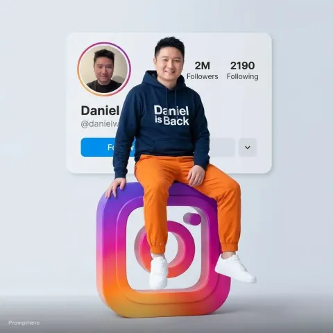 Asian Businessman Instagram Logo Social