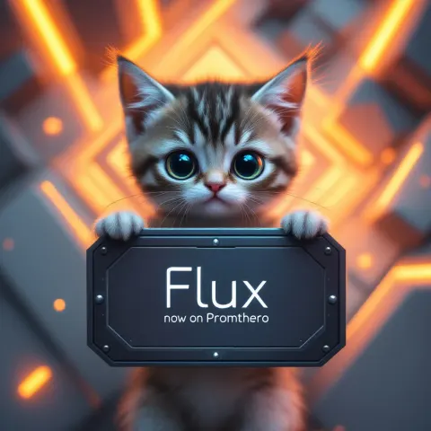 Cute Cat Holding Sign