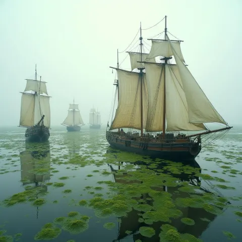 Floating City Built of Seaweed and Sails