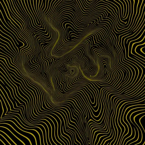 Abstract Psychedelic Yellow Waves Hypnotic