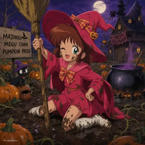 Anime Megu Kanzaki Halloween Pumpkin