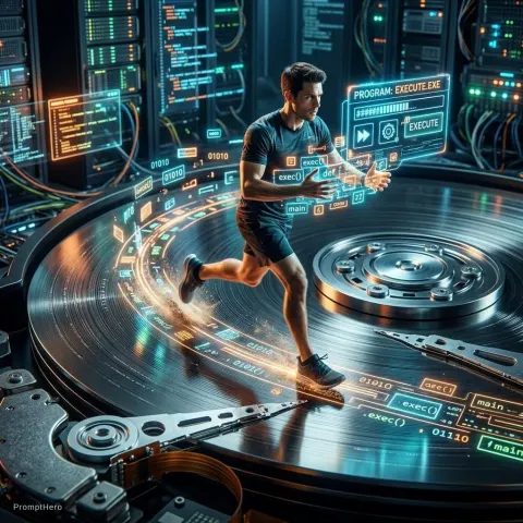 Running Man Hard Drive Disk Data