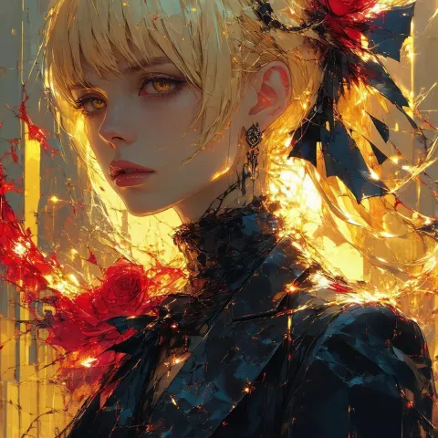 Misa Amane in Lofi Pixel Portrait