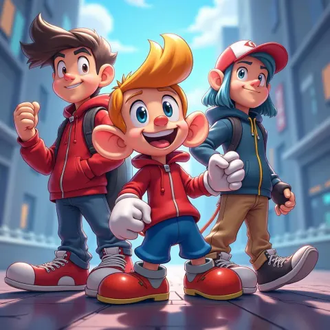 Rayman Legends Cast in Anime Group Portrait