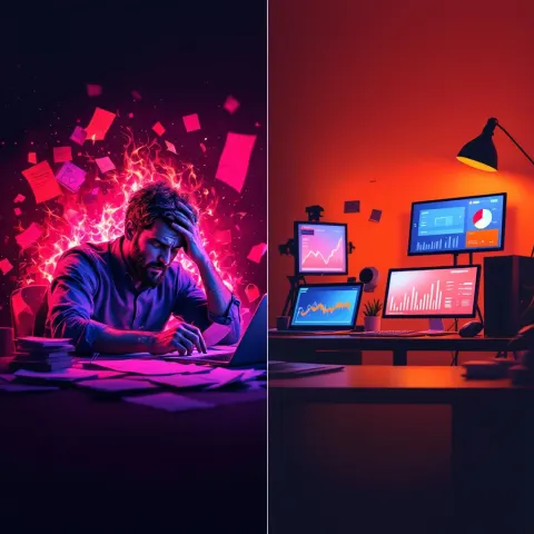 Stress Productivity Split Screen