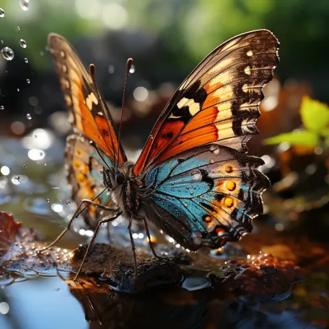 Butterfly Close-up Flight