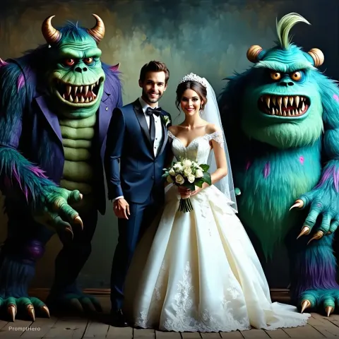 Monsters Wedding Ceremony