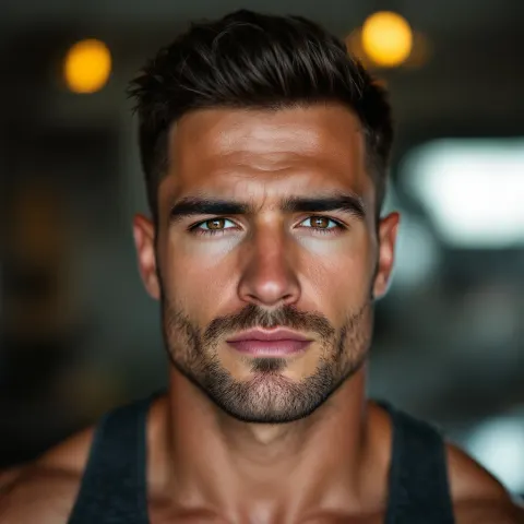 Muscular Man Portrait