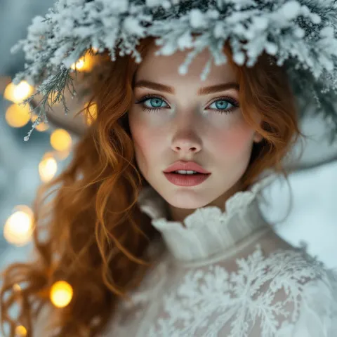 Woman Tree Hat Fashion Editorial