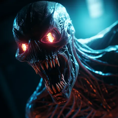 Alien Neon Eyes Horror