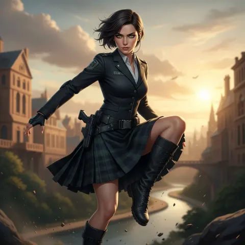 Female Spy Dynamic Pose