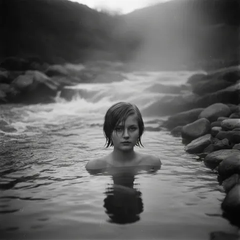 Woman Hot Spring Water