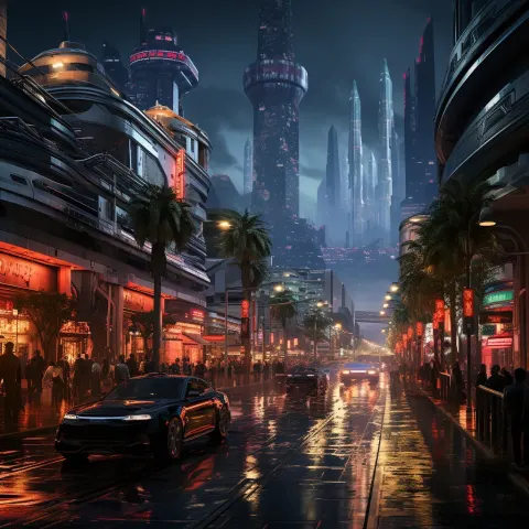 Futuristic Los Angeles Dystopian