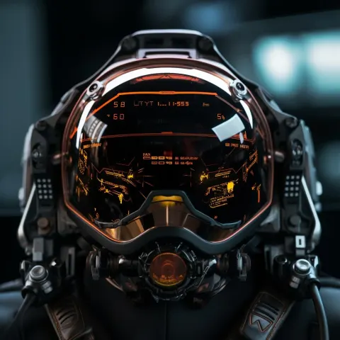 Flying Helmet Cyberpunk Station