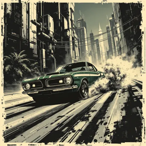 Plymouth Barracuda Retro-Futuristic
