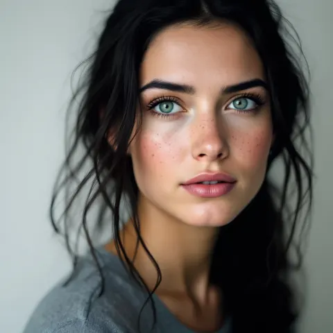 Woman Green Eyes Portrait
