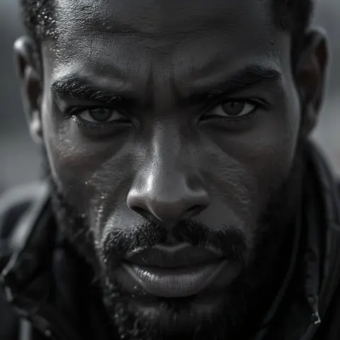 Black Man Close-up Portrait