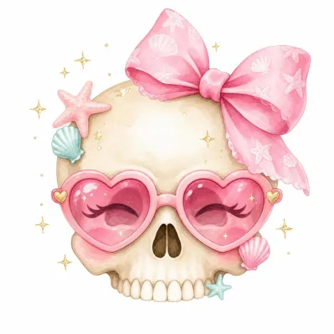 Skull Kawaii Coquette Style