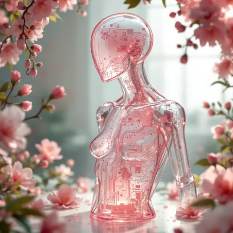 Translucent Pink Glass Frog
