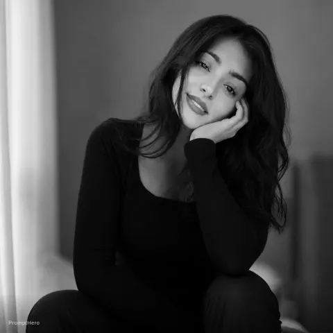 Elegant Monochrome Woman Portrait