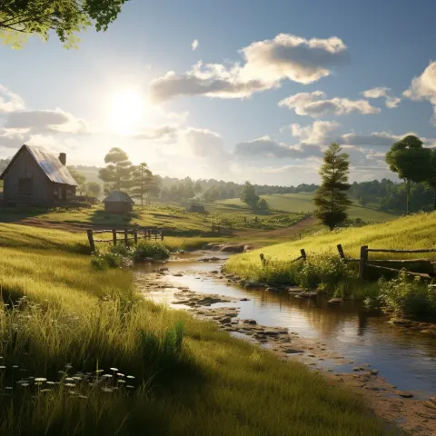 Beautiful Country Landscape Scene