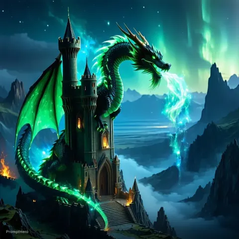 Bioluminescent Dragon Tower Valley