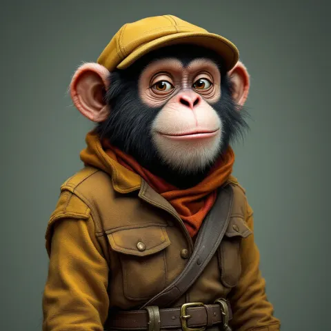 Monkey Dad Character Illustration