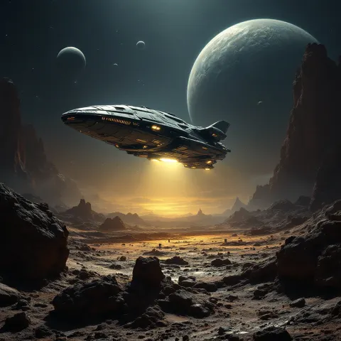 Spaceship Alien Planet Landing