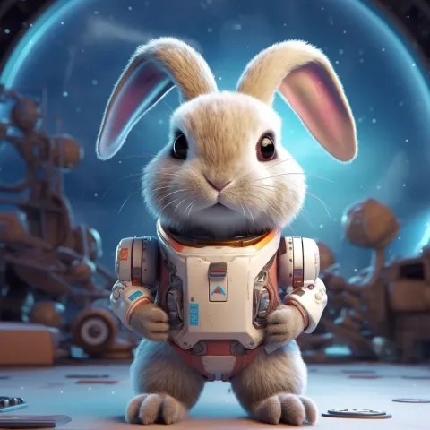 Space bunny ready for the adventure !
