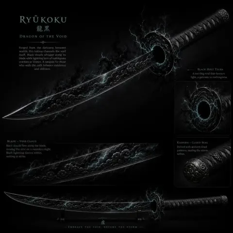 Dragon Katana Black Lightning