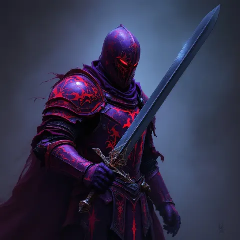 Medieval Knight Purple Armor