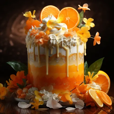 Orange Juice Cake Sculpture