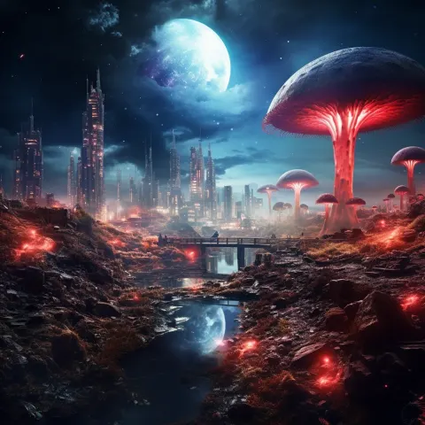 Surreal Scifi City Fantasy