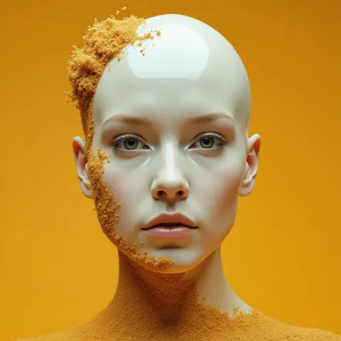 Ceramic Woman Surreal Futurism