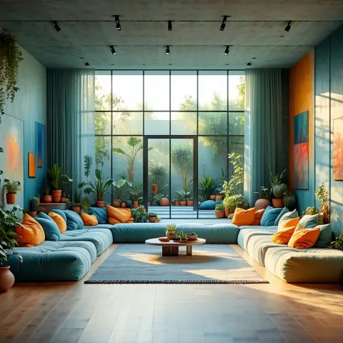 Sunken Living Room Interior