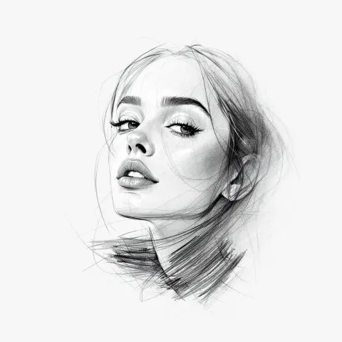 Graphite Portrait Sketch Drawing