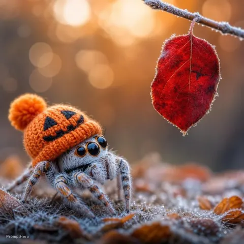 Rabbit Knit Hat Leaves
