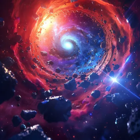 Asteroid Galaxies Scifi Space