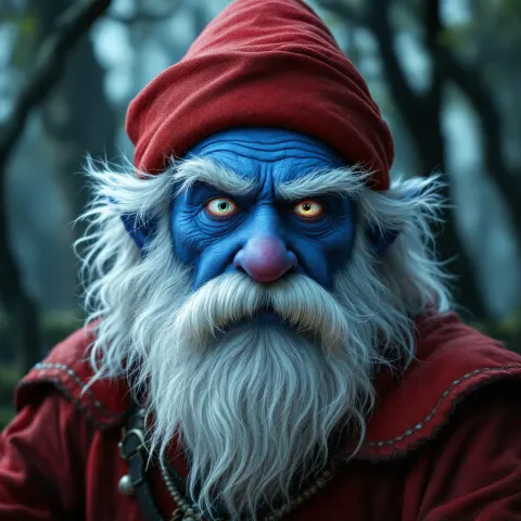 Blue Man Beard Forest Fantasy