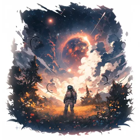 Space Art Tshirt Vector