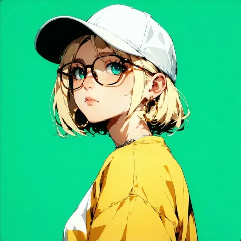 Girl Baseball Cap Anime