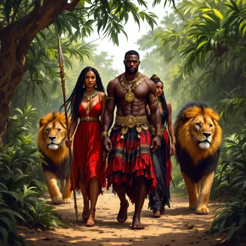 African Warriors Jungle Lion