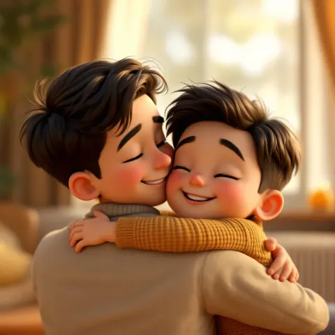 Boy Father Hug Pixar