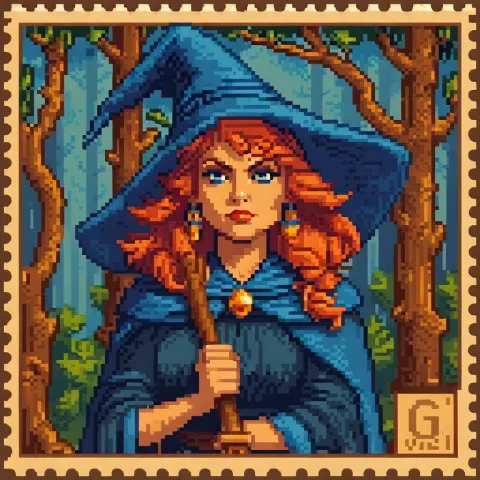 Witch Forest Angry Pixel