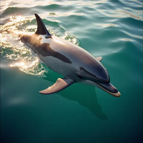 Dolphin Leaping in Crisp CineStill Color