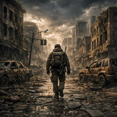 Post-Apocalyptic Survivor Ruined City