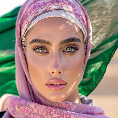 Persian Fashion Model Hyper-Realistic