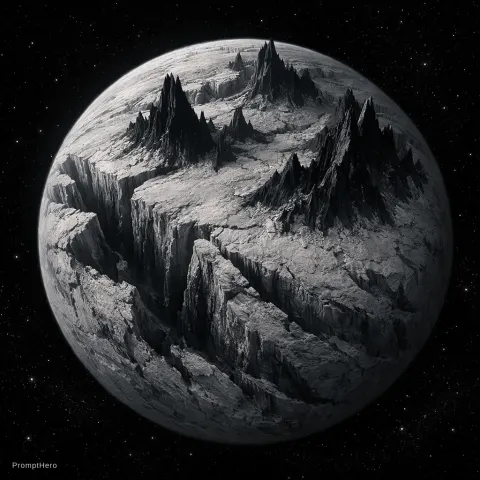 Planet Canyons Black Mountains Space