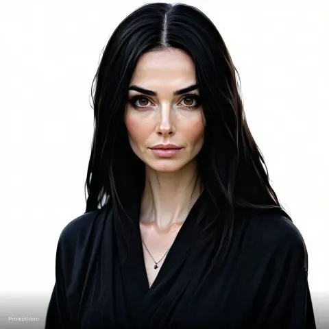 Woman Black Hair Dark Clothing